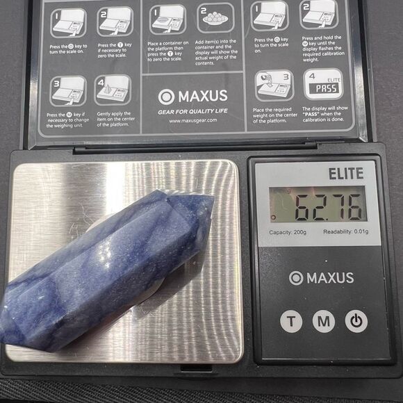 Blue Aventurine Double Terminated‎ Meditation  Wand (3) - Picture 7 of 9